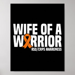Poster Esposa De Um Guerreiro Laranja Frisa Consciência