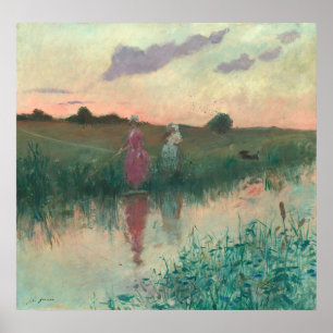 Poster Esposa do Artista Pesca - Jean-Louis Forain Belas