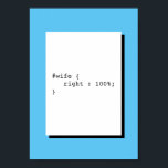 Pôster Esposa é Sempre Engraçada CSS<br><div class="desc">Esposa é Sempre Certa é trocadilho CSS. Este poster é perfeito para decoração de casa,  escritório,  inicialização ou local de trabalho.</div>