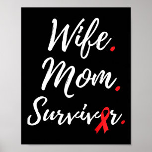 Poster Esposa Mãe Sobrevivente Sanguíneo Sensibilização p