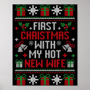 Poster Esposa Marido Primeiro Natal Recém-Casados Natal