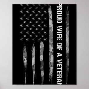 Poster Esposa Orgulhosa De Um Veterano - Bandeira America