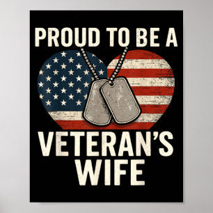Poster Esposa Orgulhosa de Veterano Dia dos Veteranos Pat