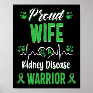 Poster Esposa Orgulhosa Doença Renal Guerreira Sensibiliz
