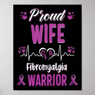 Poster Esposa Orgulhosa Fibromialgia Guerreira Sensibiliz