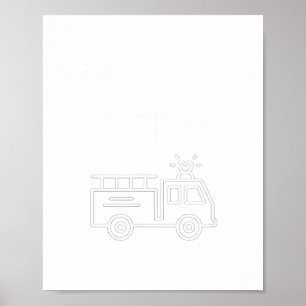 Poster Esposa Wee Woo Bombeira Suse Fofo Estética Minimal
