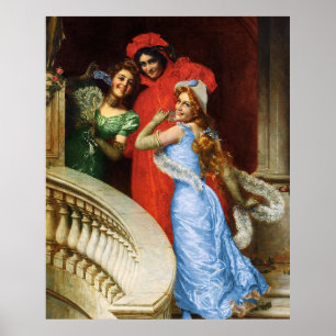 Poster Esposas De Vintage Em Verde Azul Vermelho Em Masca