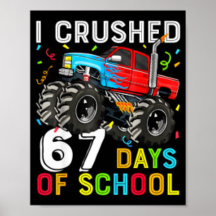Poster Espremer 67 Dias De Escola Alunos Engraçados Profe