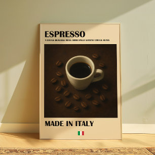 Poster Espresso - Arte de Parede do Bar de Café Italiano