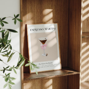 Poster Espresso Martini   Bebida de Assinatura para Chá d
