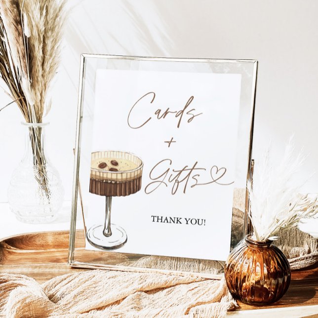 Poster Espresso Martini Bridal Shower Cards & Gifts Sign (Criador carregado)