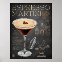 Espresso Martini Recebe Arte De Cocktail Chalkboar