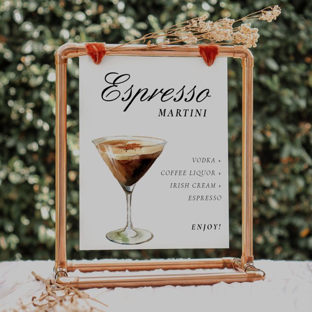Poster Espresso Martini - Sinal de Assinatura Bebida (Criador carregado)
