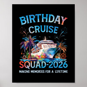Poster Esquadra de Cruzeiro de Aniversário Viagem de Féri