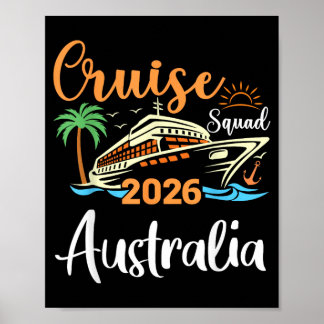 Poster Esquadra de Cruzeiro pela Austrália Férias em Famí