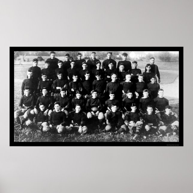 Pôster Esquadra de Futebol da Carlisle School 1914 (Frente)