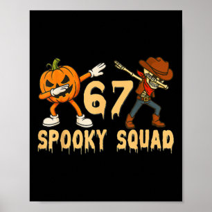 Poster Esquadrão Assustador Abóbora 67 Meme de Halloween 
