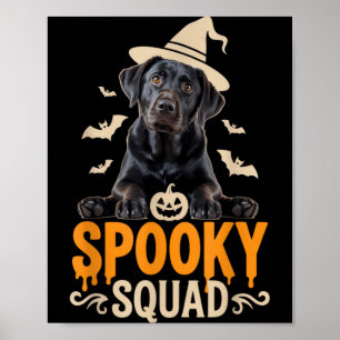 Poster Esquadrão Assustador Roupa de Labrador Preto de Ha