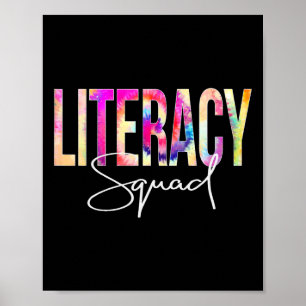 Poster Esquadrão Da Literacia Tie Dye De Volta À Appreia