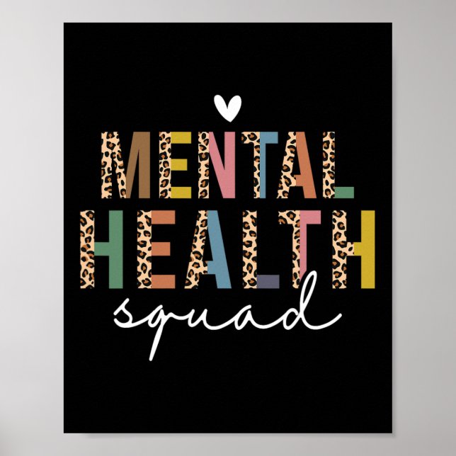 Poster Esquadrão Da Saúde Termina A Saúde Mental Estigma  (Frente)