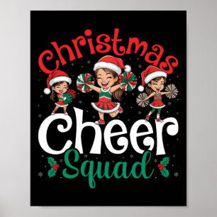 Poster Esquadrão de Alegria de Natal Cheerleading Papai N