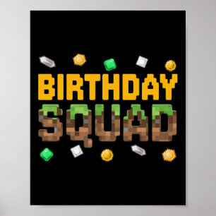 Poster Esquadrão de Aniversário Divertido Garoto de Anive