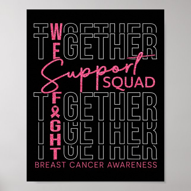 Poster Esquadrão De Apoio À Consciência Do Cancer Que Com (Frente)