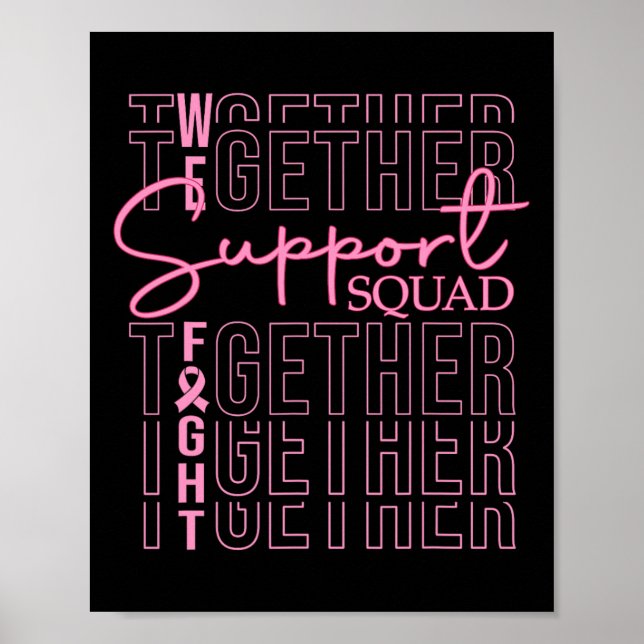 Poster Esquadrão De Apoio À Consciência Do Cancer Que Com (Frente)