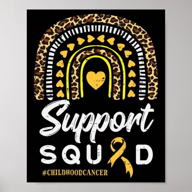 Poster Esquadrão de Apoio Arco-Íris Leopardo Infância Cân (Frente)