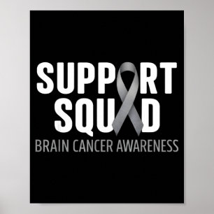Poster Esquadrão de apoio conscientização do câncer cereb