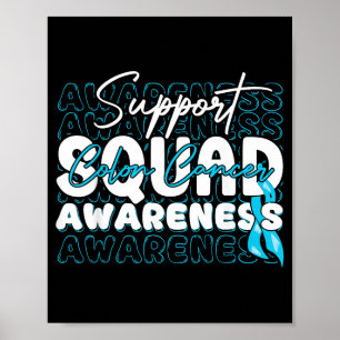 Poster Esquadrão de Apoio Conscientização do Câncer de Có
