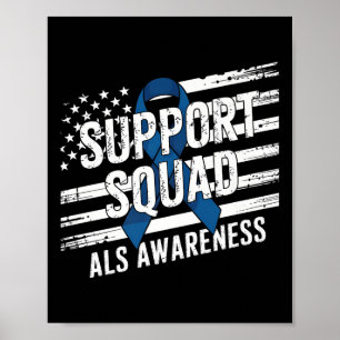 Poster Esquadrão de Apoio e Consciência Mês Americano Fla