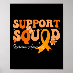 Poster Esquadrão de Apoio Faixa Laranja Leucemia Câncer d