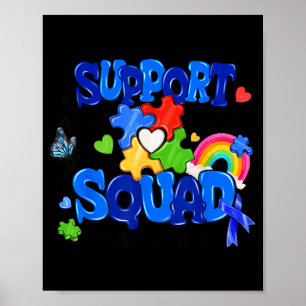 Poster Esquadrão de Apoio Familiar Conscientização do Aut