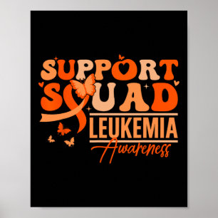 Poster Esquadrão de Apoio Fita Laranja Leucemia Câncer de
