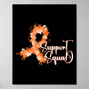 Poster Esquadrão de Apoio Fita Laranja Leucemia Câncer de