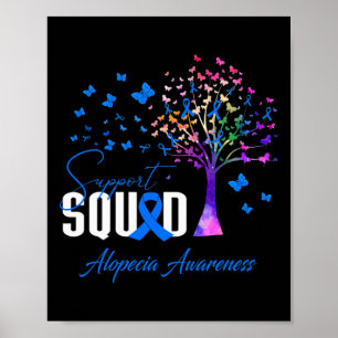 Poster Esquadrão De Apoio Para A Consciência Da Alopecia