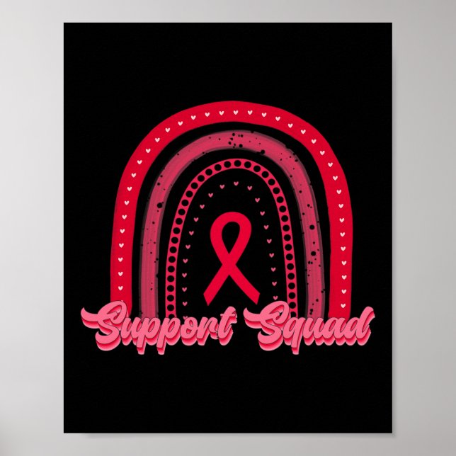 Poster Esquadrão de Apoio Vermelho Arco-íris Conscientiza (Frente)