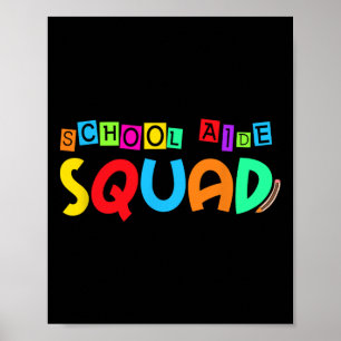 Poster Esquadrão de Auxiliar Escolar Volta às Aulas Profe