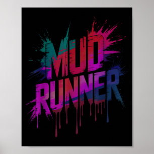 Poster Esquadrão de corrida na lama de meninas corredora