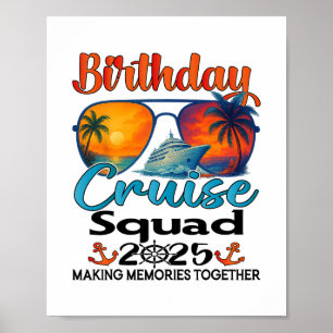 Poster Esquadrão de Cruzeiro de Aniversário 2025 Férias d