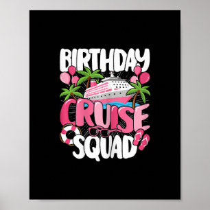Poster Esquadrão de Cruzeiro de Aniversário Viagem Marinh
