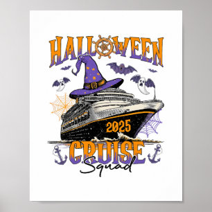 Poster Esquadrão de Cruzeiro de Halloween 2025 Tripulação