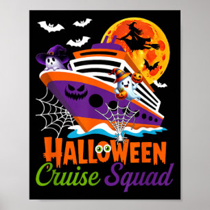 Poster Esquadrão de Cruzeiro de Halloween Fantasmas Bruxa