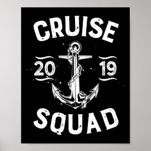 Poster Esquadrão de Cruzeiro Familiar 2019 T Vintage para