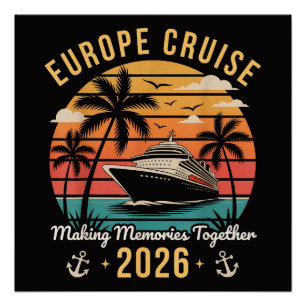 Pôster Esquadrão de Cruzeiro pela Europa 2026 Férias de F