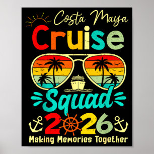 Poster Esquadrão de Cruzeiro Vintage Costa-maya 2026 Navi