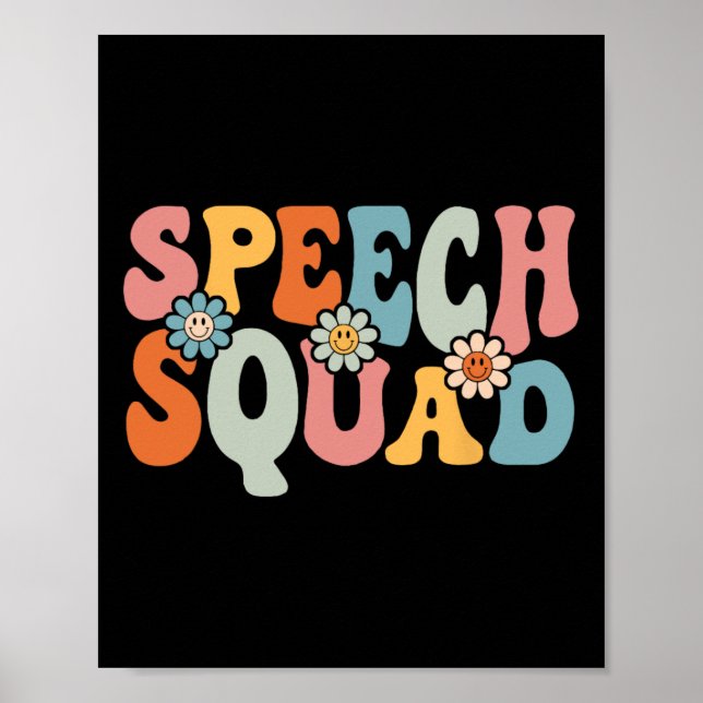 Poster Esquadrão De Discurso Divertido Para Estudantes De (Frente)