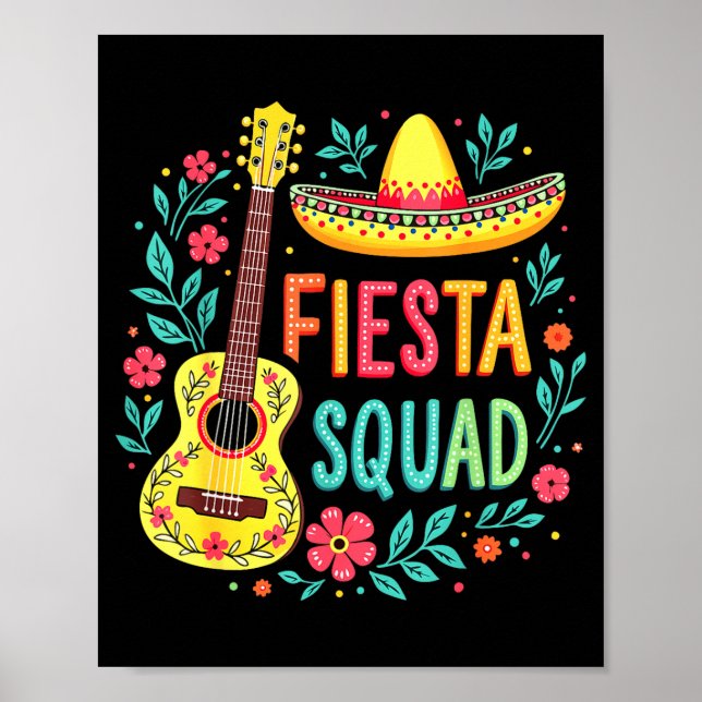 Poster Esquadrão de festa combinando festa mexicana cinco (Frente)