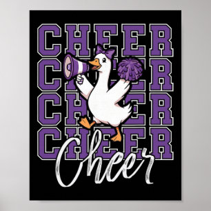Poster Esquadrão de Ganso de Torcida Laço Coquete Roxo Es
